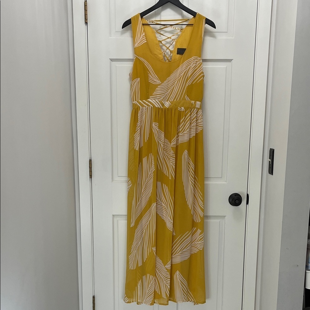 Sunday in Brooklyn Montreux Palm Leaf Print Sleeveless Maxi Dress - Size 8
